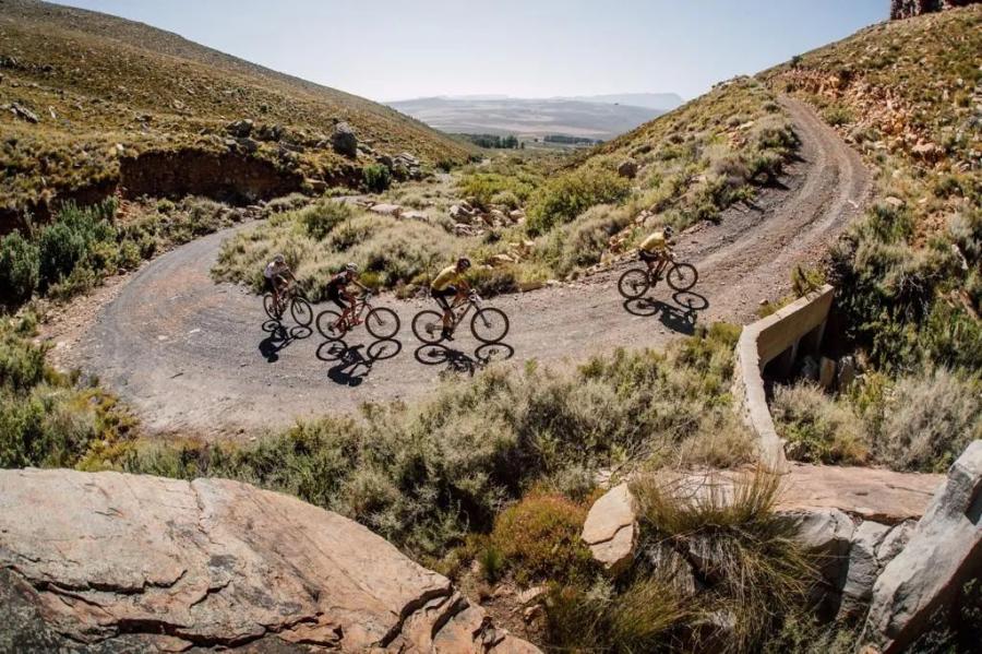 Tankwa Trek 2022 - Third stage race, Merino Climb, South Africa. Filippo Colombo and Nino Schurter second place.