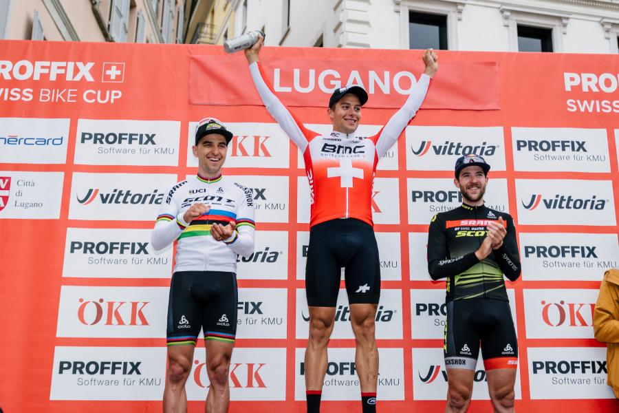 Switzerland - Lugano, 22.09.2019 Proffix Swiss Bike Cup 
Ceremony: Filippo Colombo (golden medal)